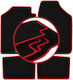 Carlux Red Car Floor Mats Dacia Spring Hatchback 2021