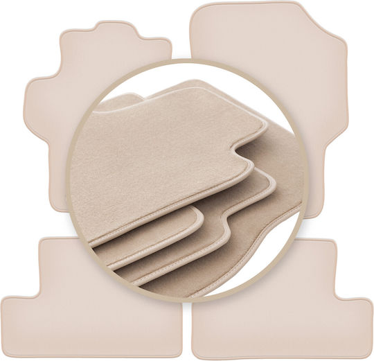 Premium Beige Car Mats for Peugeot 1007 Minivan 2004-2009