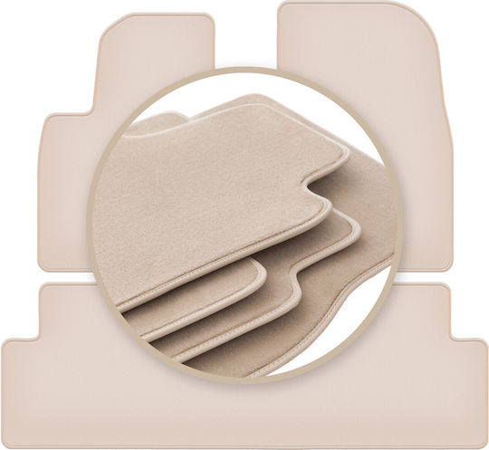 Premium Beige Floor Mats Tesla Model 3 Sedan 2017