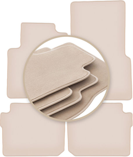 Covorașe de podea premium bej Smart Forfour I Hatchback 2004-2007