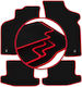 Carlux Red Car Mats for Seat Arosa Hatchback 1997-2005