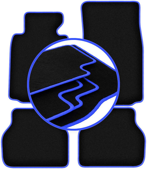 Carlux-blaue Autofußmatten BMW 5 E39 Limousine Kombi Touring 1996-2004