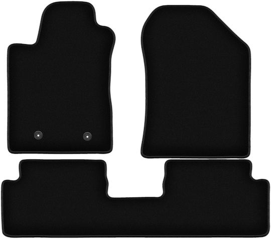 Basic Black Velvet Floor Mats Toyota Corolla Verso Ii Minivan 2004-2009