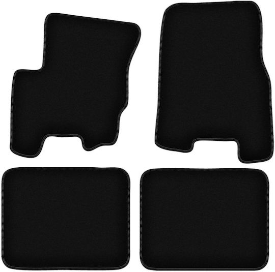 Basic Black Velvet Floor Mats Ssangyong Korando Ii Kj Suv 1998-2006