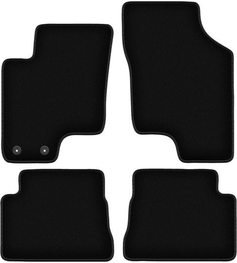 Covorașe de podea negre simple din catifea Hyundai Getz Hatchback 2002-2010