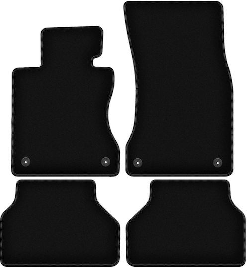 Basic Schwarze Samt Fußmatten BMW 5 E60 Limousine 2003-2010