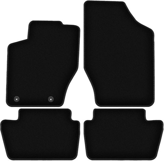 Basic Black Velvet Car Mats Peugeot 307 Hatchback Station Wagon Sw 2001-2009