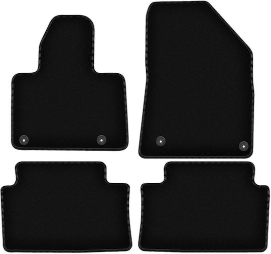 Covorașe de podea negre simple din catifea Citroen C5 II X7 Liftback Sedan Estate Tourer 2008-2017