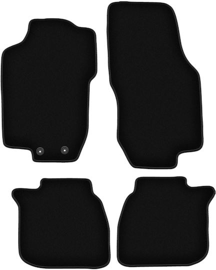 Basic Black Velvet Car Mats for Lancia Lybra Sedan and Station Wagon Sw 1999-2005