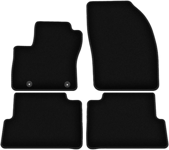 Covorașe de podea negre simple din catifea Ford C-max Mk2 Minivan 2010-2012