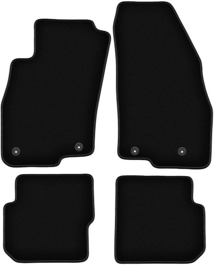 Covorașe de podea din catifea neagră simple Alfa Romeo Mito Hatchback 2008-2019