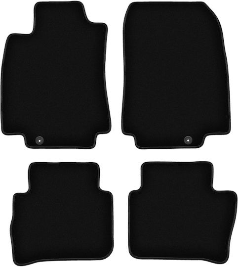 Covorașe de podea simple din catifea neagră Nissan Tiida C11 Hatchback Sedan 2004-2012