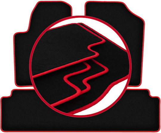 Carlux Red Car Floor Mats Peugeot Partner I Kombivan Tepee 1997-2010