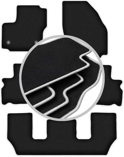 Carlux-Silber Autoteppiche Ford S-Max Mk1 Fl 7-Sitzer 2012-2015