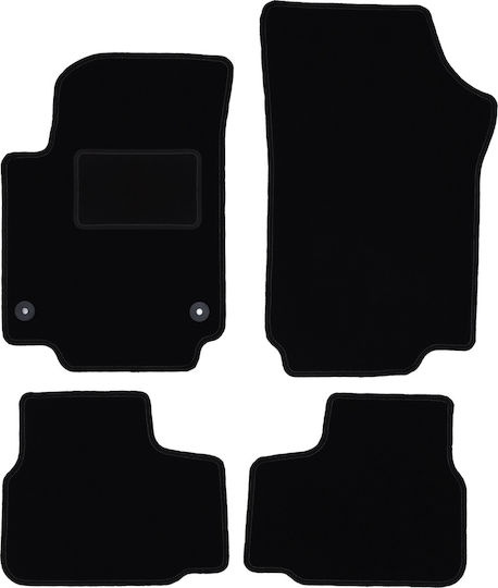 Schwarze Samt-Fußmatten Seat Mii Hatchback 2011