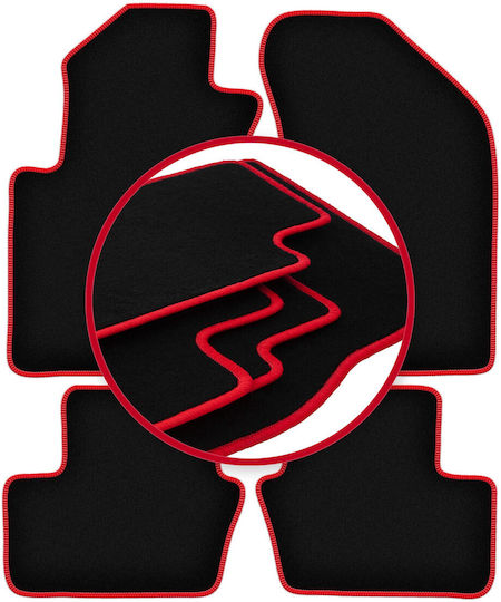 Carlux-red Car Mats Jeep Compass Mk49 Suv 2007-2017