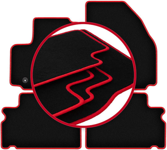 Carlux-red Car Mats Ford S-max Mk1 Minivan 2006-2011
