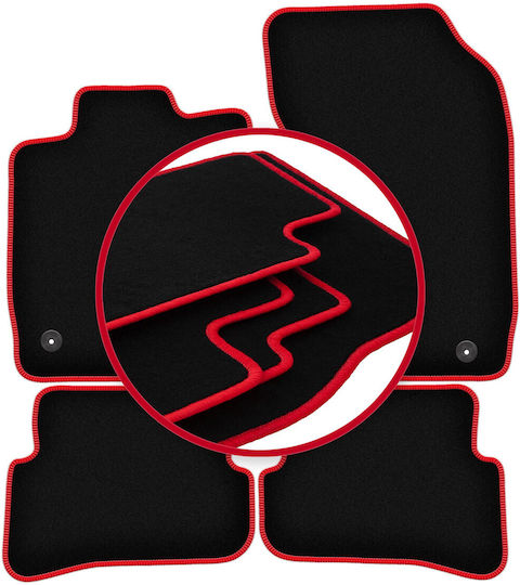 Carlux Red Car Floor Mats for Audi A1 8x Hatchback 2010
