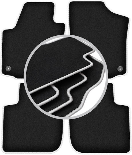 Carlux-silver Car Mats Skoda Rapid Liftback Sedan Spaceback Wagon 2013-2019