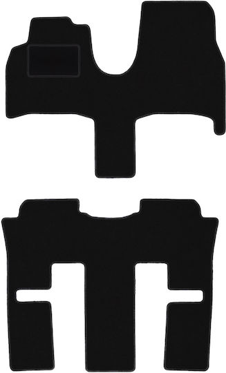 Black Velvet Floor Mats Lancia Phedra 7-seater 2002-2010