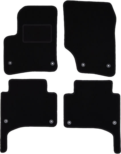 Schwarze Samt-Fußmatten Porsche Cayenne I SUV 2002-2010