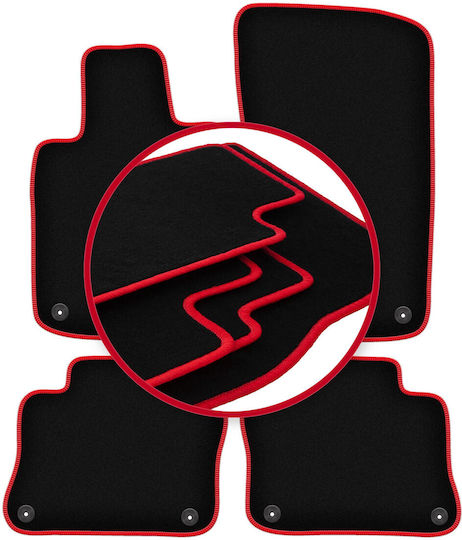 Carlux-red Car Mats Porsche Panamera Fastback 2009-2016