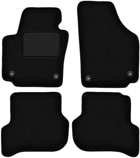 Black Velvet Car Mats Seat Altea XL Minivan 08.2008-2015