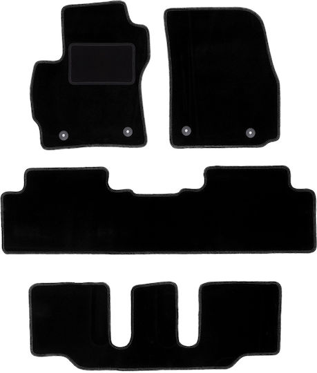 Black Velvet Floor Mats Mazda Premacy Ii 7-seater 2005-2010