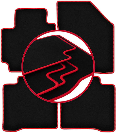 Carlux Red Car Mats for Suzuki Baleno II Hatchback 2015