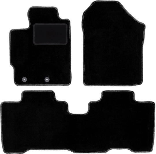 Schwarze Samt-Fußmatten Toyota Verso-s Minivan 2010-2015