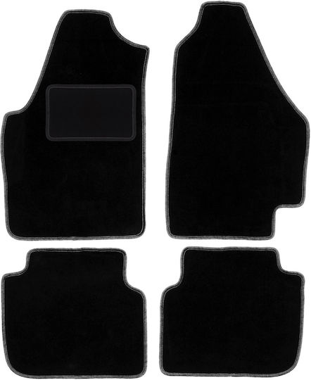 Black Velvet Floor Mats Lancia Musa Minivan 2004-2012