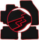 Carlux Red Car Mats Nissan Pixo Hatchback 2008-2013
