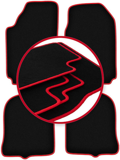 Carlux Red Car Mats for Audi 200 C3 Sedan Avant 1983-1991