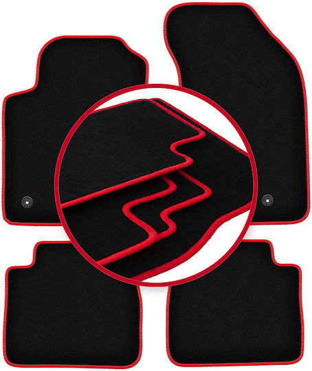 Carlux Red Car Mats Lancia Delta III Hatchback 2008-2014