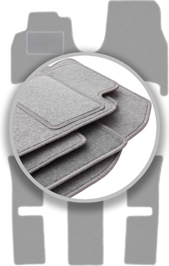 Graue Auto Fußmatten Fiat Ulysse II 7-Sitzer 2002-2010