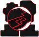 Carlux-red Car Mats Peugeot 1007 Minivan 2004-2009