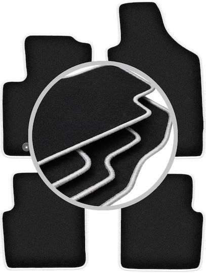 Carlux-silver Car Mats Fiat 500 Cabrio Hatchback 2007-2013