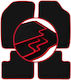 Carlux-red Car Mats Lancia Ypsilon I Hatchback 1996-2003