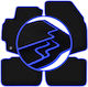 Carlux Blue Car Mats Suzuki Liana for Hatchback and Sedan 2005-2008