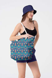 Miami Beach Fabric Beach Bag Blue Miami Beach Fabric Beach Bag Blue