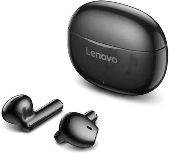 Lenovo Earbud Bluetooth хендсфри Слушалки с Кутийка за Зареждане Черен