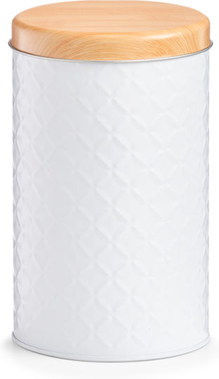 General Use Vase with Lid Metallic White 1370ml