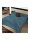 Linea Home Single Velvet Blanket 160x220 cm Petrol Blue