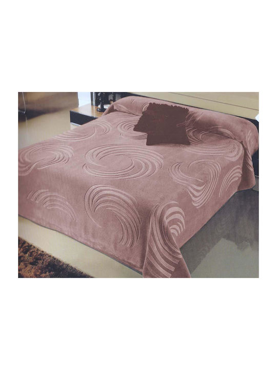 Linea Home Κουβέρτα Βελουτέ Υπέρδιπλη 220x240εκ. Ροζ