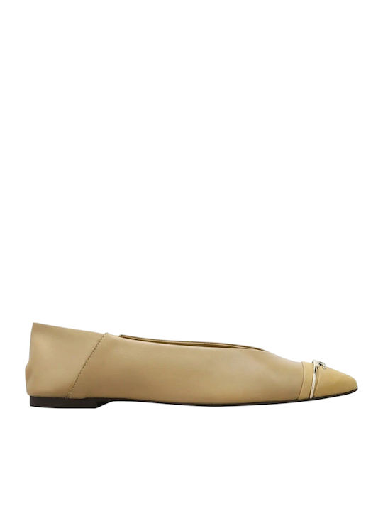 Pointy Ballerinas Beige