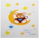 Embroidery Blanket Sleep Time 90cm X 120cm White Printed Embroidery Design