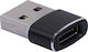 Vcom Ca435m Adapter Usb A Male To Usb C Female Black