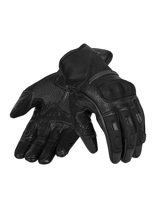Seca Axis Mesh II Sommer Herren Motorradhandschuhe Leder Schwarz