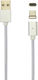 Sbox Magnetisch / Geflochten USB 2.0 Kabel USB-C männlich - USB-A Gray 1m
