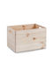 Wooden Storage Box with Lid Beige 40x30x24cm 1pcs